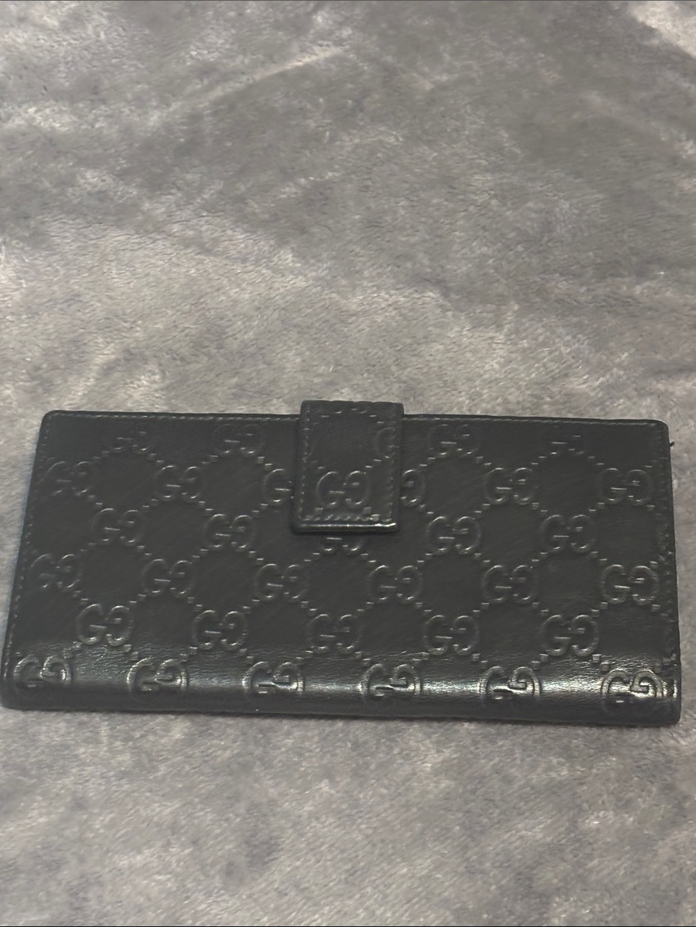 Gucci Black Embossed Leather Continental Wallet with Gold Plaque - Picture 15 of 17